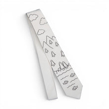 Load image into Gallery viewer, Mountain Scene Men's Coloring Tie