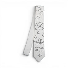 Load image into Gallery viewer, Mountain Scene Men's Coloring Tie