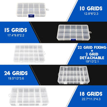 Load image into Gallery viewer, Multi Grids Plastic Box Adjustable Compartment Jewelry Organizer Box Eco-Friendly PP Transparent Jewelry Box Simple Design Plastic Portable Compartments Jewelry Organiser For Women