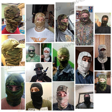 Load image into Gallery viewer, Multicam Camouflage Balaclava Full Face Scarf Mask Hiking Cycling Hunting Army Bike Military Head Cover Tactical Airsoft Cap Men Ski Mask for Men Windproof Thermal Winter Scarf Mask Women Neck Warmer Hood for Cycling