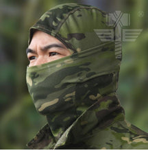 Load image into Gallery viewer, Multicam Camouflage Balaclava Full Face Scarf Mask Hiking Cycling Hunting Army Bike Military Head Cover Tactical Airsoft Cap Men Ski Mask for Men Windproof Thermal Winter Scarf Mask Women Neck Warmer Hood for Cycling