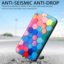 Load image into Gallery viewer, Multicolored Phone Case For iPhone 13 12 11 Pro Mini Cover Wallet Card Slot Flip Magnetic Leather PU Leather Flip Wallet Cover with Card Slots Case Cover