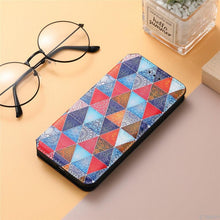 Load image into Gallery viewer, Multicolored Phone Case For iPhone 13 12 11 Pro Mini Cover Wallet Card Slot Flip Magnetic Leather PU Leather Flip Wallet Cover with Card Slots Case Cover