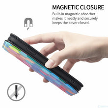 Load image into Gallery viewer, Multicolored Phone Case For iPhone 13 12 11 Pro Mini Cover Wallet Card Slot Flip Magnetic Leather PU Leather Flip Wallet Cover with Card Slots Case Cover