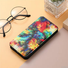 Load image into Gallery viewer, Multicolored Phone Case For iPhone 13 12 11 Pro Mini Cover Wallet Card Slot Flip Magnetic Leather PU Leather Flip Wallet Cover with Card Slots Case Cover