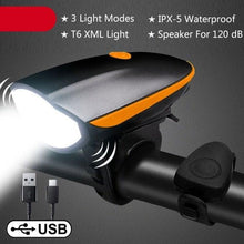 Load image into Gallery viewer, Multifunction Bicycle Light Ultra Bright With Electric 130dB Horn Bicycle Bell Bike Light Rainproof LED Bike Tail Light 2 Pack Bright Bicycle Rear Cycling Safety Flashlight Light Mode Options High Intensity Led Rear Light Fits On Any Bike