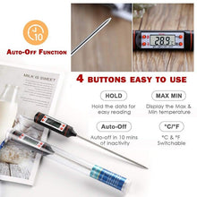 Load image into Gallery viewer, Multifunctional Digital Thermometer For BBQ Food Meat Cake Candy Bake Grill Ultra Fast Kitchen Thermometer with Hold & Calibration Digital Food Thermometer for BBQ Baking Candy Milk Temperature Cooking Thermometer Oven Kitchen Tools