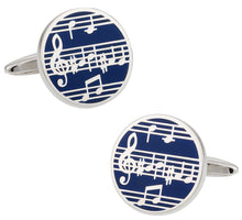 Load image into Gallery viewer, Music Cufflinks in Enamel