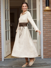 Load image into Gallery viewer, 100% Linen Hooded Pullover Maxi Dress REBECCA