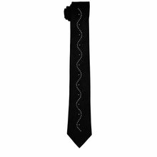 Load image into Gallery viewer, Vittorio Farina Solid Satin Skinny Necktie with Rhinestones