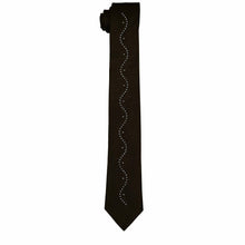 Load image into Gallery viewer, Vittorio Farina Solid Satin Skinny Necktie with Rhinestones