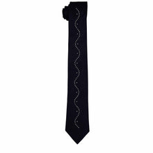 Load image into Gallery viewer, Vittorio Farina Solid Satin Skinny Necktie with Rhinestones