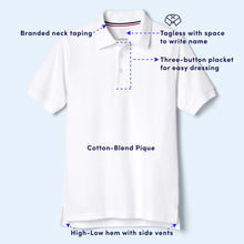 Load image into Gallery viewer, French Toast Boys' Short Sleeve Pique Polo Uniform Shirt (Standard & Husky) 3T Light Blue - # BOAA11510003