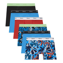 Load image into Gallery viewer, Hanes Boys Originals Boxer Briefs, Tween Boy Underwear, Cotton Stretch, 6-Pack X-Large Black/Blue/Orange - 6 Pack - # BOAA11410002