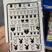 Load image into Gallery viewer, Nail Art Stickers Red Lips Nails Decals Sticker Hot Sexy Girl Tip Back Glue Decal Cool Lollipop Self Adhesive Acrylic Tips Tool Decoration White Feather Lace Flower Leaf Carving Design Exquisite Pattern Nail Art Supplies Self-Adhesive Nail
