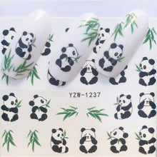 Load image into Gallery viewer, Nail Art Water Transfer Stickers Anime Mouse Animal Kid slider adhesive Watermark Decals Women Beauty Wedding Nails Decal Self-Adhesive 3D Wave Design Decoration for Women Girls Art Stickers Decal Decoration Metallic Curve Strip Line Nail