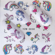 Load image into Gallery viewer, Nail Art Water Transfer Stickers Anime Mouse Animal Kid slider adhesive Watermark Decals Women Beauty Wedding Nails Decal Self-Adhesive 3D Wave Design Decoration for Women Girls Art Stickers Decal Decoration Metallic Curve Strip Line Nail