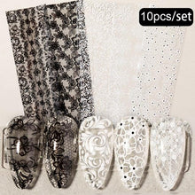 Load image into Gallery viewer, Nail Foils Marble Flower Series Iridescent Nail Art Transfer Sticker Paper Slider Nail Water Decal Design Manicures Decorations Art Manicures Decoration New Gold Nail Transfer Foils for Nail Arts Nails Supply Holographic Effect Nail Art Foil Stickers Hol