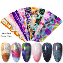 Load image into Gallery viewer, Nail Foils Marble Flower Series Iridescent Nail Art Transfer Sticker Paper Slider Nail Water Decal Design Manicures Decorations Art Manicures Decoration New Gold Nail Transfer Foils for Nail Arts Nails Supply Holographic Effect Nail Art Foil Stickers Hol