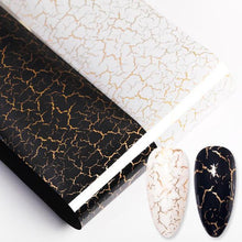 Load image into Gallery viewer, Nail Foils Marble Series Nail Art Transfer Sticker Paper Gold Line Foils Bright Marble Design Decoration Marble Nail Art Stickers Water Transfer Nail Decals Full Wraps Gradient Acrylic Nail Kits for Women Manicure Decoration Accessories