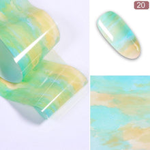 Load image into Gallery viewer, Nail Foils Marble Series Nail Art Transfer Sticker Paper Gold Line Foils Bright Marble Design Decoration Marble Nail Art Stickers Water Transfer Nail Decals Full Wraps Gradient Acrylic Nail Kits for Women Manicure Decoration Accessories