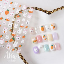 Load image into Gallery viewer, Nail Glue Stickers Stars Moon Cartoon Rabbit Panda Flower Nail Decoration Decals Nail Sticker Nail Art Decorations Design Decoration Acrylic Nail Supplies Designer Nail Decorations for Women Girls Kids 3D Nail Art Stickers Decals