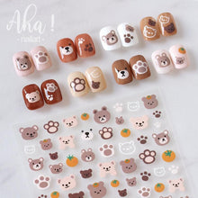 Load image into Gallery viewer, Nail Glue Stickers Stars Moon Cartoon Rabbit Panda Flower Nail Decoration Decals Nail Sticker Nail Art Decorations Design Decoration Acrylic Nail Supplies Designer Nail Decorations for Women Girls Kids 3D Nail Art Stickers Decals