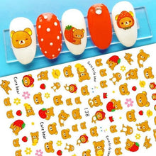 Load image into Gallery viewer, Nail Stickers Cute Rabbit Nail Art Decorations No Face Man Nail Sliders For Manicure Women Kids Girls Manicure Decoration Nail Art Supplies 3D Self-Adhesive Nail Decals Designer Nail Stickers for Acrylic Nails