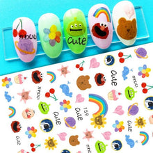 Load image into Gallery viewer, Nail Stickers Cute Rabbit Nail Art Decorations No Face Man Sliders For Manicure Cute Cartoon Nail Art Sticker Decals for Women Kids Girls Manicure Decoration Nail Art Supplies 3D Self-Adhesive Nail Decals Designer Nail Stickers for Acrylic Nails