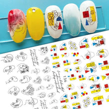 Load image into Gallery viewer, Nail Stickers Cute Rabbit Nail Art Decorations No Face Man Sliders For Manicure Cute Cartoon Nail Art Sticker Decals for Women Kids Girls Manicure Decoration Nail Art Supplies 3D Self-Adhesive Nail Decals Designer Nail Stickers for Acrylic Nails