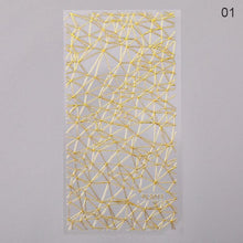 Load image into Gallery viewer, Nail Strip Stickers Black Gold Rose Gold Silver Metal Strip Tape Nail Art Adhesive Foil Tips Nail Sticker Decals Metallic Curve Strip Line Nail Decal Self-Adhesive 3D Wave Design Decoration for Women Girls Tape Nail Art Stickers Decal Decoration