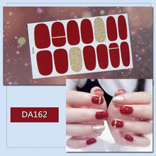 Load image into Gallery viewer, Nail Wraps Polish Decals Strips Golden Glitter 3D Adhesive Full Nail Art Stickers Manicure Kits Women Nail Decorations Accessories Metal Curve Stripe Lines Design Letter Nail Sticker Adhesive Decoration Template Nail Tool Decorations