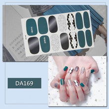 Load image into Gallery viewer, Nail Wraps Polish Decals Strips Golden Glitter 3D Adhesive Full Nail Art Stickers Manicure Kits Women Nail Decorations Accessories Metal Curve Stripe Lines Design Letter Nail Sticker Adhesive Decoration Template Nail Tool Decorations