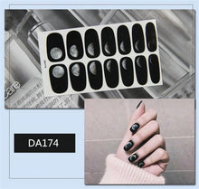 Load image into Gallery viewer, Nail Wraps Polish Decals Strips Golden Glitter 3D Adhesive Full Nail Art Stickers Manicure Kits Women Nail Decorations Accessories Metal Curve Stripe Lines Design Letter Nail Sticker Adhesive Decoration Template Nail Tool Decorations