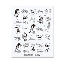 Load image into Gallery viewer, Nails Sticker Nail Art Decorations Flowers Leaves Decals Water Transfer Sliders Woman Face Fruit Foil Manicures Wraps Water Transfer Nail Decals Sticker For Pretty Girl Self-Adhesive Nail Decals Designer Nail Stickers for Acrylic Decal