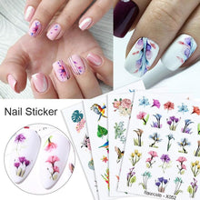 Load image into Gallery viewer, Nails Sticker Nail Art Decorations Flowers Leaves Decals Water Transfer Sliders Woman Face Fruit Foil Manicures Wraps Water Transfer Nail Decals Sticker For Pretty Girl Self-Adhesive Nail Decals Designer Nail Stickers for Acrylic Decal