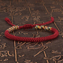 Load image into Gallery viewer, National Style Lucky Red String Bracelet Handmade Braided Knot Charm Bracelets For Women Men Red Bracelet Protection Red Cord Bracelet Adjustable Braided Knot Bracelet