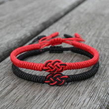 Load image into Gallery viewer, National Style Lucky Red String Bracelet Handmade Braided Knot Charm Bracelets For Women Men Red Bracelet Protection Red Cord Bracelet Adjustable Braided Knot Bracelet