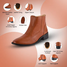 Load image into Gallery viewer, Natty Leather Ankle Length women Boots