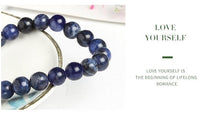 Load image into Gallery viewer, Natural Blue Stone Round Beads Elastic Line Stretch Bracelet Fashion Jewelry Healing Stone Beaded Bracelets For Women Men Gemstones Bracelets Crystal Bracelet Unisex Adjustable Stretch Bracelets 8mm