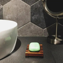 Load image into Gallery viewer, Natural Wooden Soap Dish Wood Soap Tray Holder Storage Soap Rack Plate Box Container For Bath Shower Plate Bathroom Wooden Soap Dish Soap Saver Holder Soap Tray for Bathroom Shower Rectangular Sink Drainer Hand Craft for Soap Sponges And More