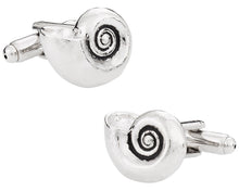 Load image into Gallery viewer, Beach Lover Nautilus Shell Cufflinks