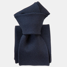 Load image into Gallery viewer, Cavour - Dark Navy Silk Grenadine Tie