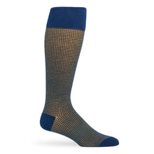 Load image into Gallery viewer, Navy / Gold Birdseye Dress Socks