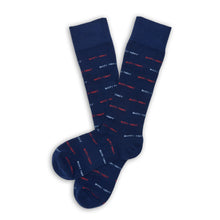 Load image into Gallery viewer, Navy Hotty Toddy Dress Socks