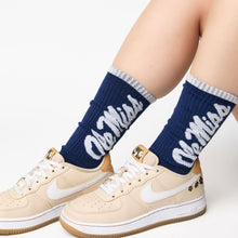 Load image into Gallery viewer, Navy Ole Miss Big Casual Crew Socks
