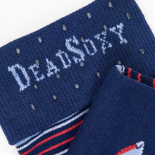 Load image into Gallery viewer, Navy Ole Miss Helmet Dress Socks
