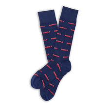 Load image into Gallery viewer, Navy Rebel Dress Socks