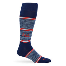 Load image into Gallery viewer, Navy Rebels Stripe Dress Socks