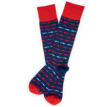 Load image into Gallery viewer, Navy Shark Socks